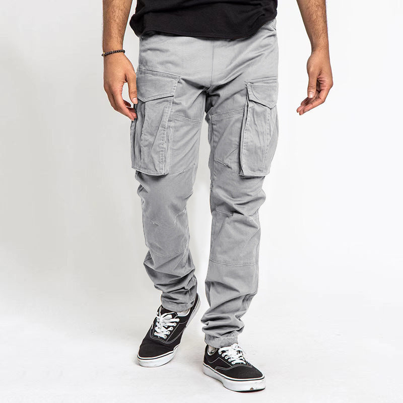 Herren modische Cargo-Hose mit multifunktionalen Taschen und elastischem Bund Krohn-e