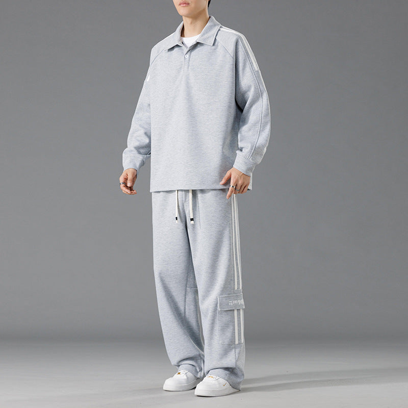 Herren Sportliches Freizeit-Set mit hohem Kragen und praktischen Taschen Krohn-e