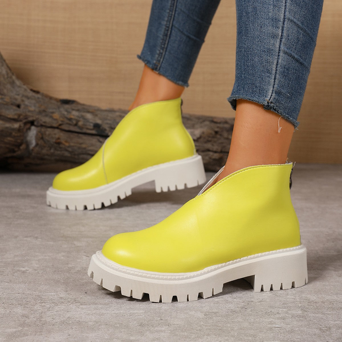 Damen Modische Chelsea-Boots mit trendigem Plateau und rutschfester Sohle Krohn-e