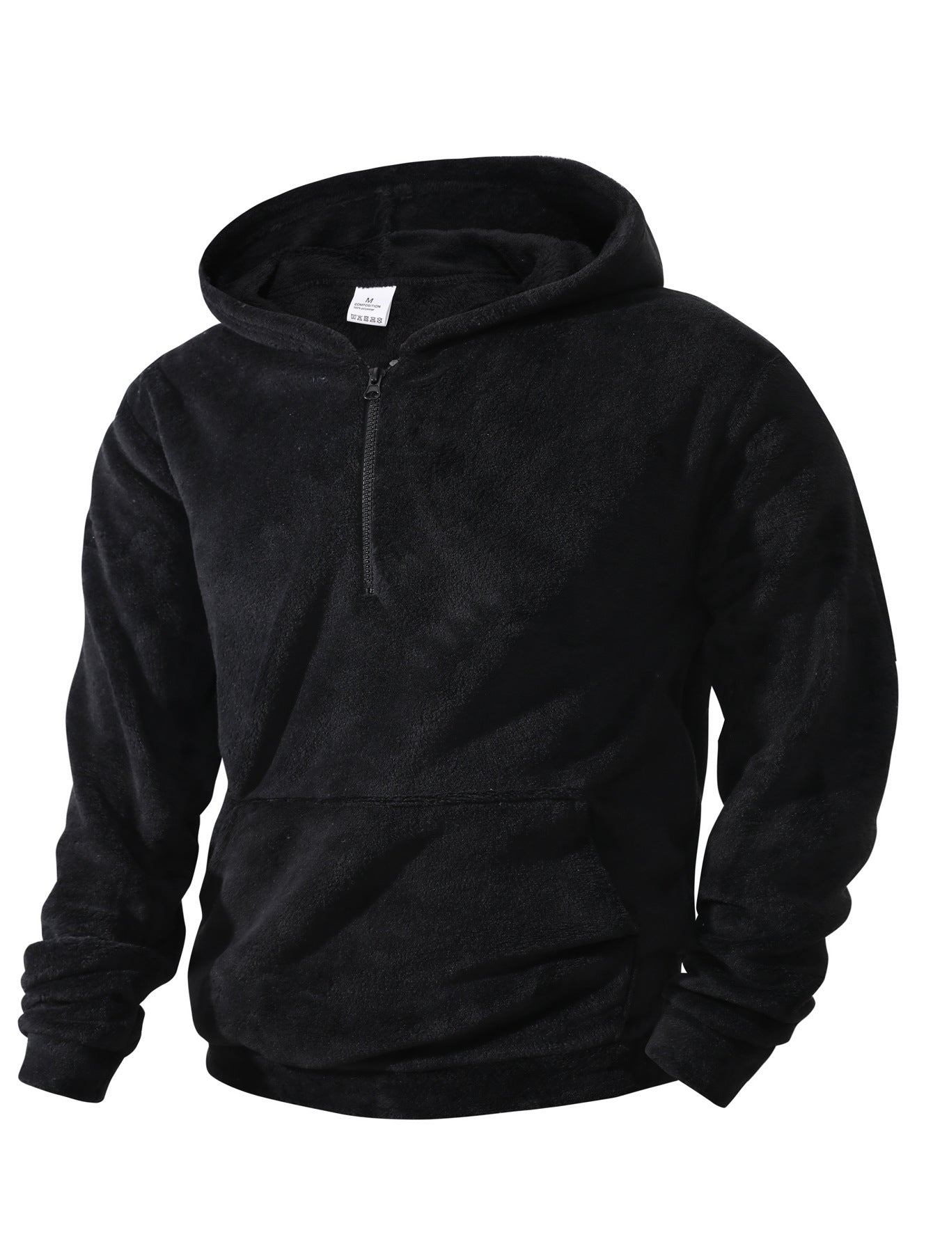 Herren Fleece-Hoodie mit innovativem halblangem Reißverschluss Krohn-e