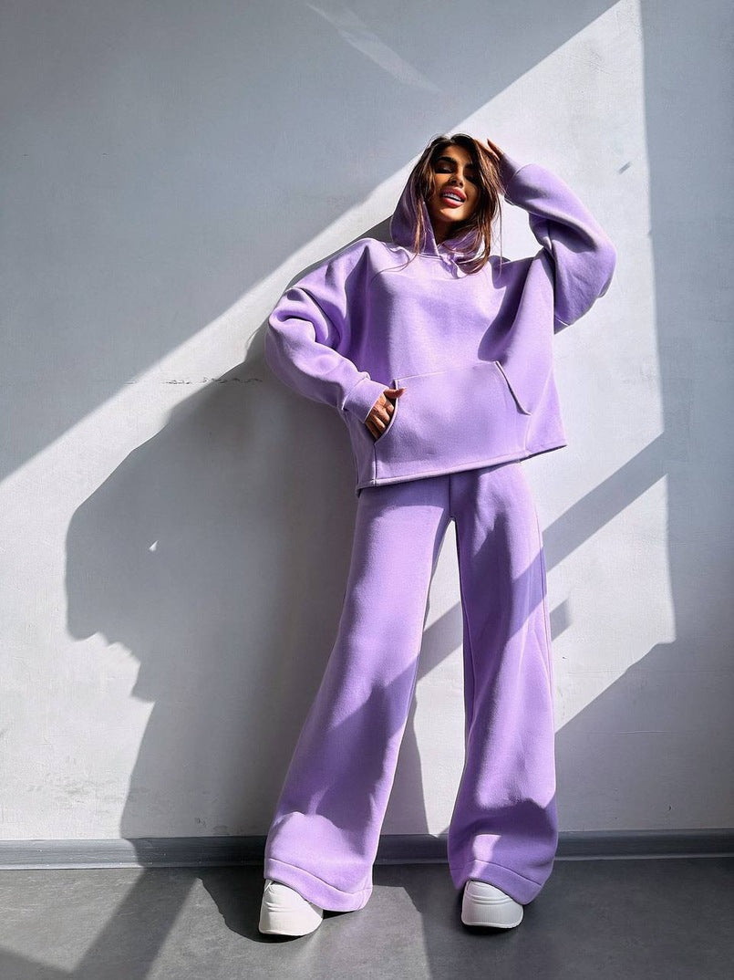 Damen Cooles Oversized Hoodie und weite Freizeithose Krohn-e