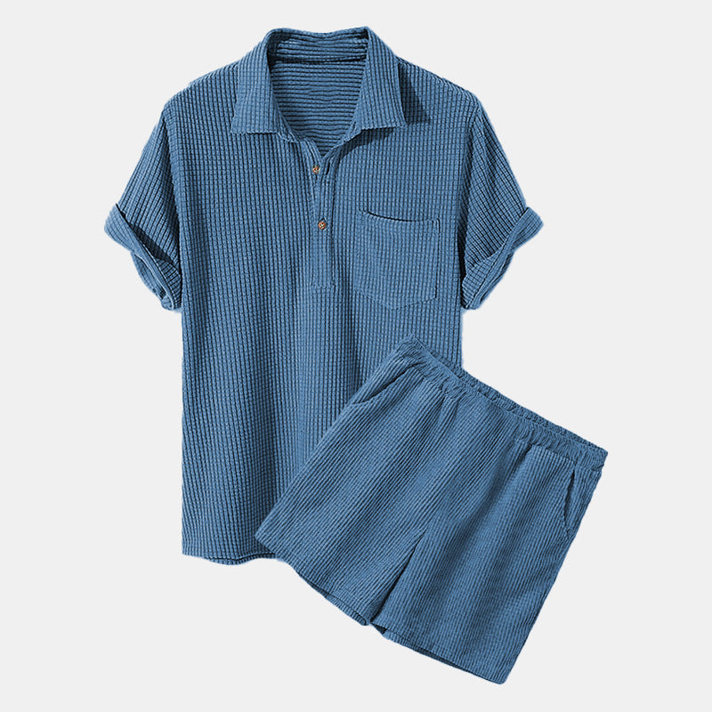 Damen Sonnen-Pyjama Set mit kurzem Shirt und Hose Krohn-e
