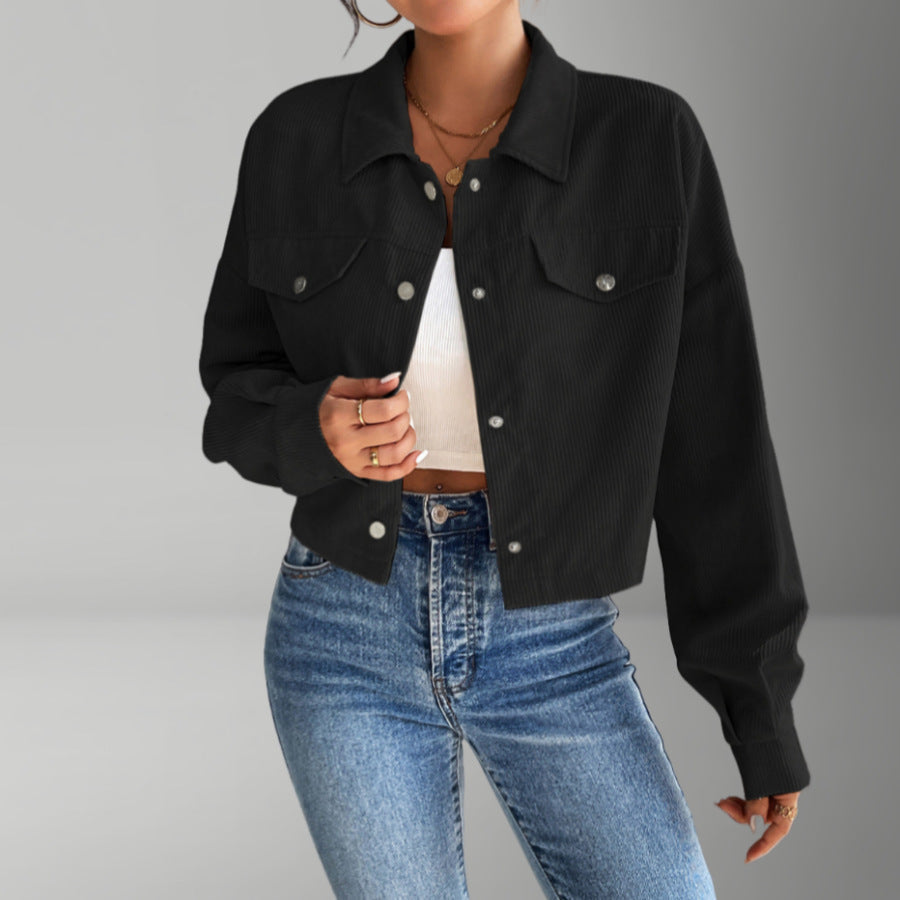 Damen Kurzjacke aus cordartigem Material Krohn-e