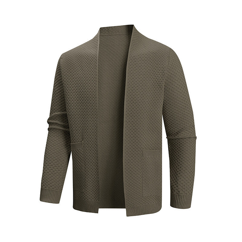 Herren Strickjacke mit strukturiertem Design und praktischen Taschen Krohn-e