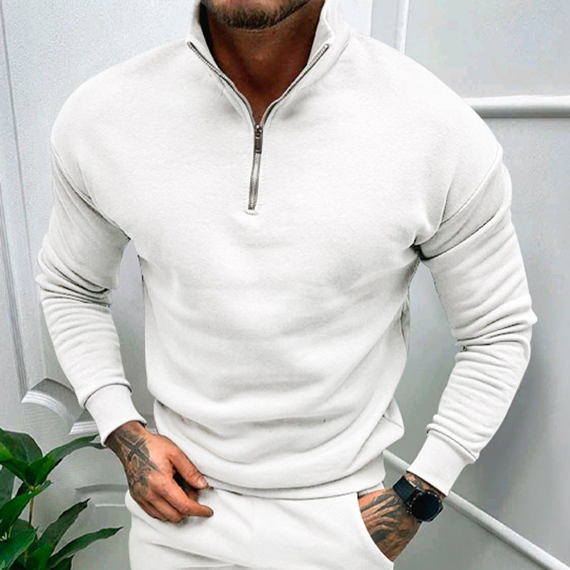 Herren eleganter Pullover mit Kragen und praktischem Reißverschluss Krohn-e