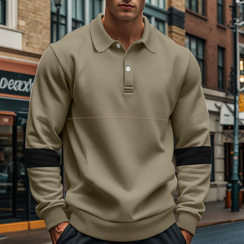 Herren sportlicher Pullover mit modischen Kontraststreifen Krohn-e