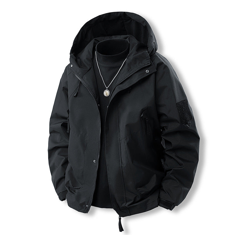 Herren Outdoor- und Freizeitjacke mit verstellbarem Kapuzenkragen und praktischen Taschen Krohn-e