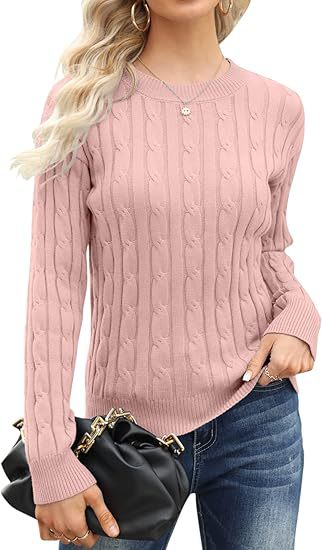 Damen klassischer Strickpullover mit Zopfdesign Krohn-e