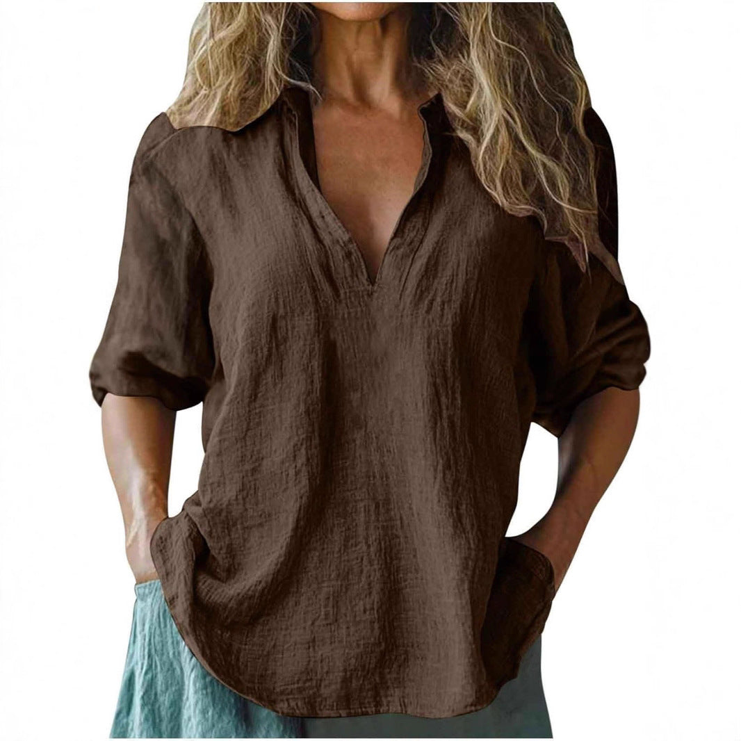 Damen lässige Leinenbluse Krohn-e