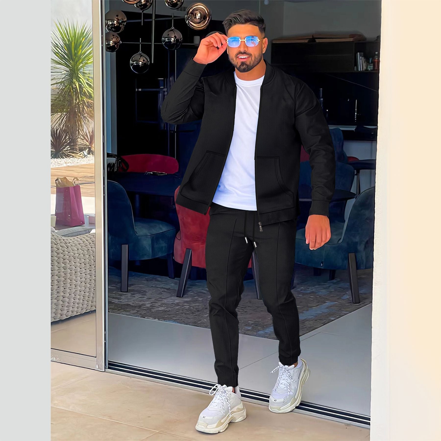 Herren sportliches Outfit mit leicht strukturiertem Design Krohn-e