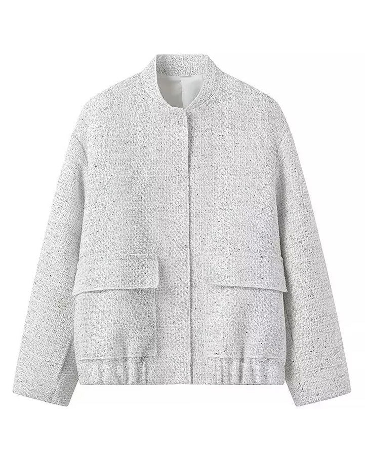 Krohn-e | Gold Pailletten Stehkragenjacke