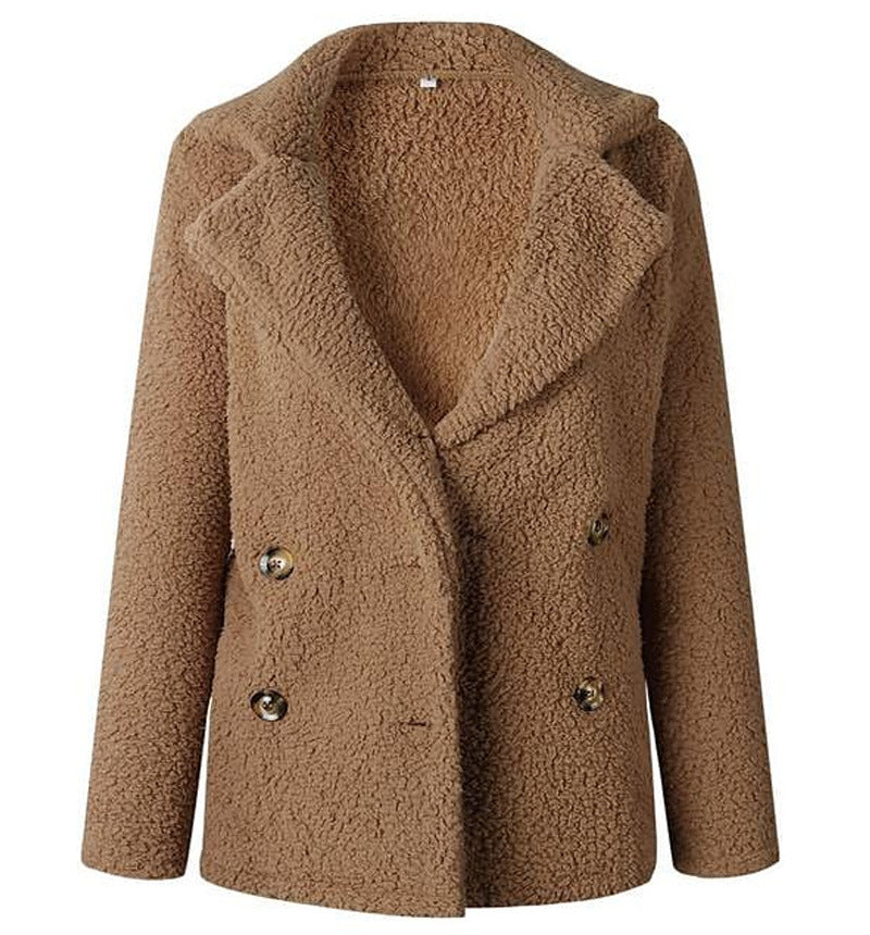 Damen Flauschiger Doppelreiher Blazer aus Kunstfell Krohn-e