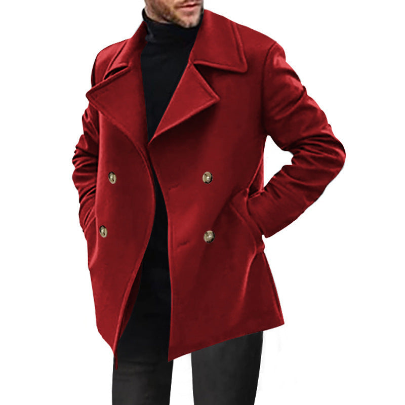 Herren klassischer Peacoat mit modischem Revers und eleganten Knopfdetails Krohn-e
