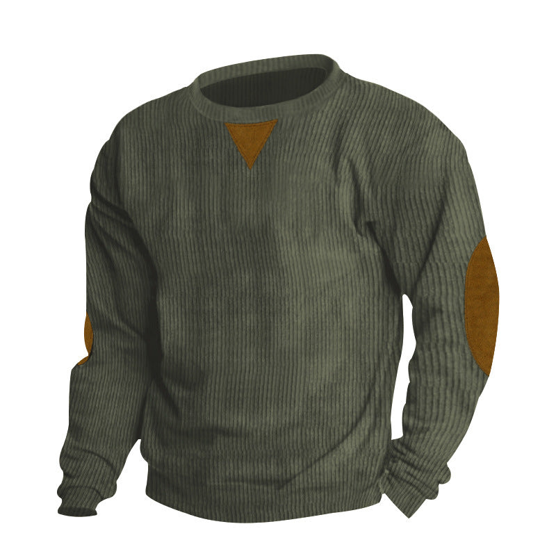 Herren bequemer Strickpullover mit eleganten Ellbogenpatches Krohn-e
