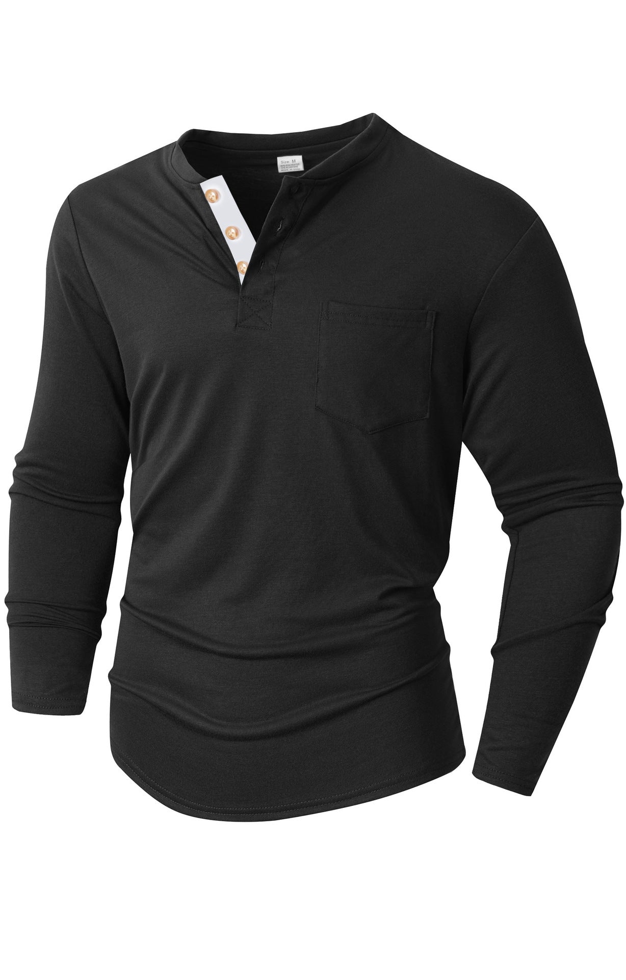 Herren langärmliges Henley-Shirt Krohn-e