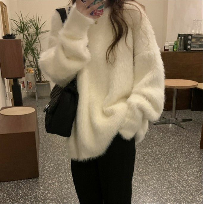 Damen weicher Strickpullover im lässigen Oversized-Stil Krohn-e