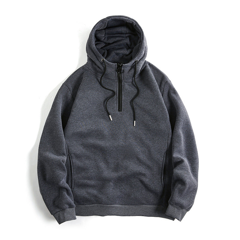 Damen Modischer Kapuzenpullover mit halbem Reißverschluss und weichem Innenfutter Krohn-e