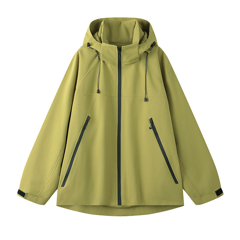Damen technische Outdoor-Jacke mit verstellbarer Kapuze und funktionalen Reißverschlusstaschen Krohn-e