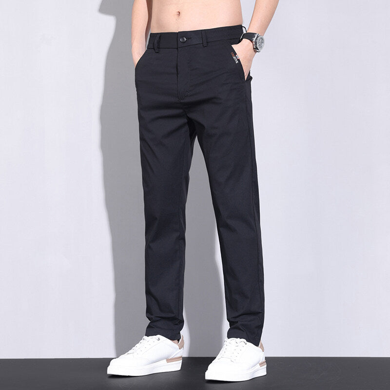 Herren modische Chino-Hose mit elastischem Bund und praktischen Seitentaschen Krohn-e