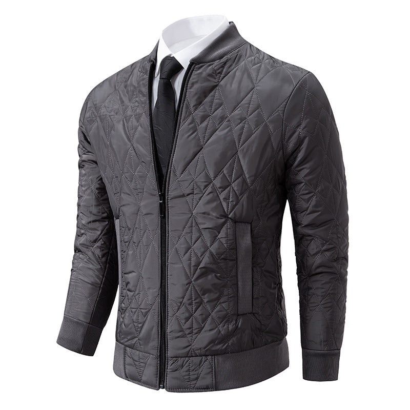 Herren gesteppte Freizeitjacke mit modischem Design und hohem Kragen Krohn-e