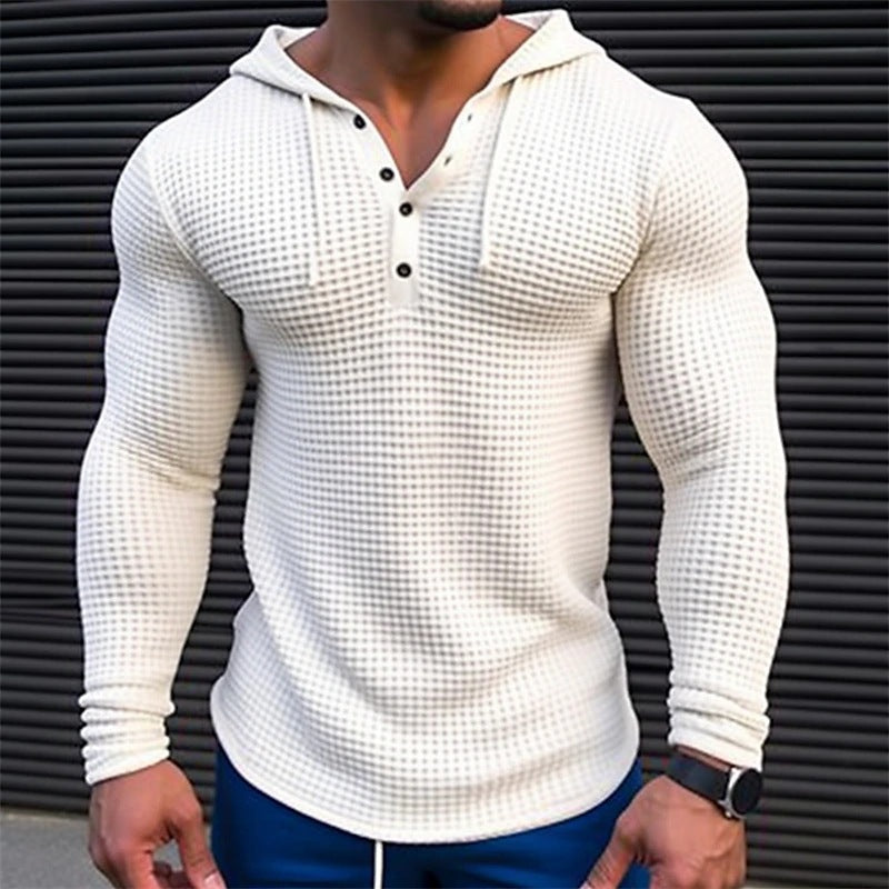 Herren Hoodie mit strukturiertem Design und Kragen Krohn-e