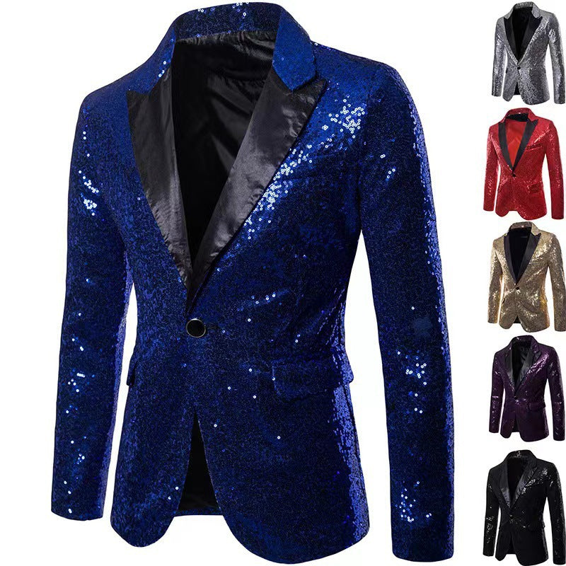 Herren schimmernder Pailletten Blazer Krohn-e