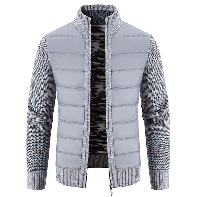 Herren gesteppte Jacke mit modischem Strickarm Krohn-e