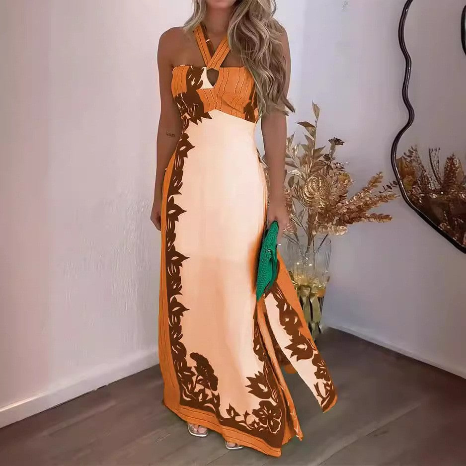 Strandkleid von Fudus: Langes, lässiges Kleid mit Aufdruck