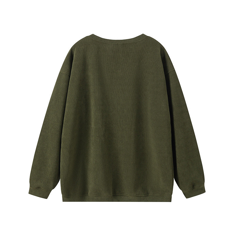 Damen lässiger Sweatshirt mit feiner Rippstruktur und komfortablem Schnitt Krohn-e