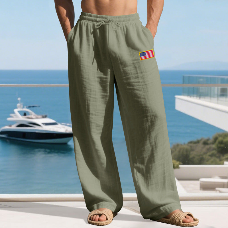 Herren lässige Freizeithose mit elastischem Bund und praktischen Seitentaschen Krohn-e