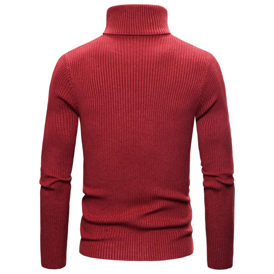 Herren Ripp-Strickpullover mit hohem Kragen und körpernahem Schnitt Krohn-e