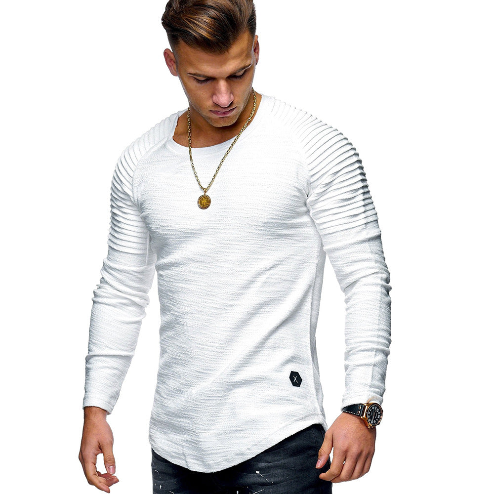 Herren Langarmshirt mit strukturierter Oberfläche und Raglanärmeln Krohn-e