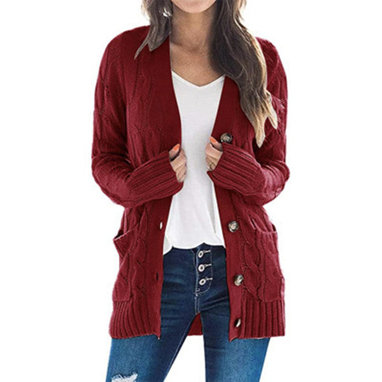 Damen Grobstrick-Cardigan mit aufwendigem Zopfmuster und praktischen Taschen Krohn-e