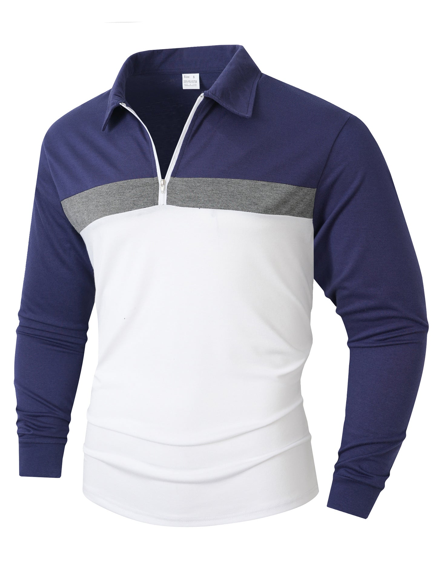 Herren Sportliches Langarmshirt mit Reißverschluss Krohn-e