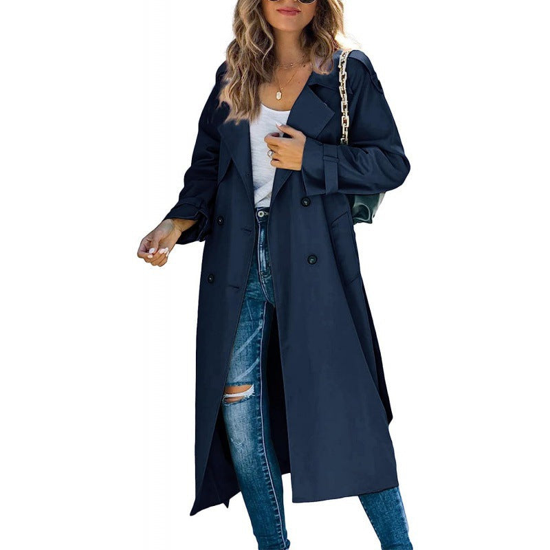 Damen modischer Trenchcoat mit übergroßem Schnitt und eleganten Details Krohn-e