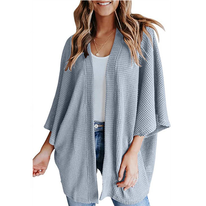 Damen lässiger Strickjacke im Waffelmuster Krohn-e
