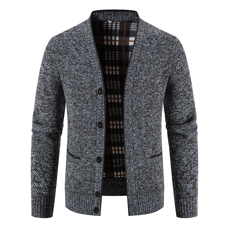 Herren feine Strickjacke mit einzigartigem Rautenmuster Krohn-e