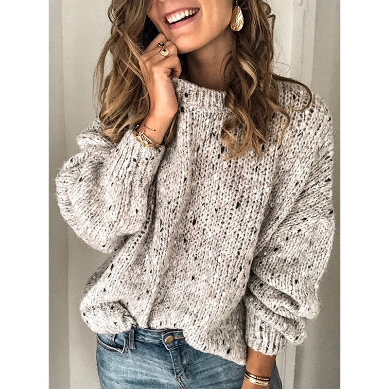 Damen Übergroßer Strickpullover mit lässigem Schnitt und dekorativen Details Krohn-e