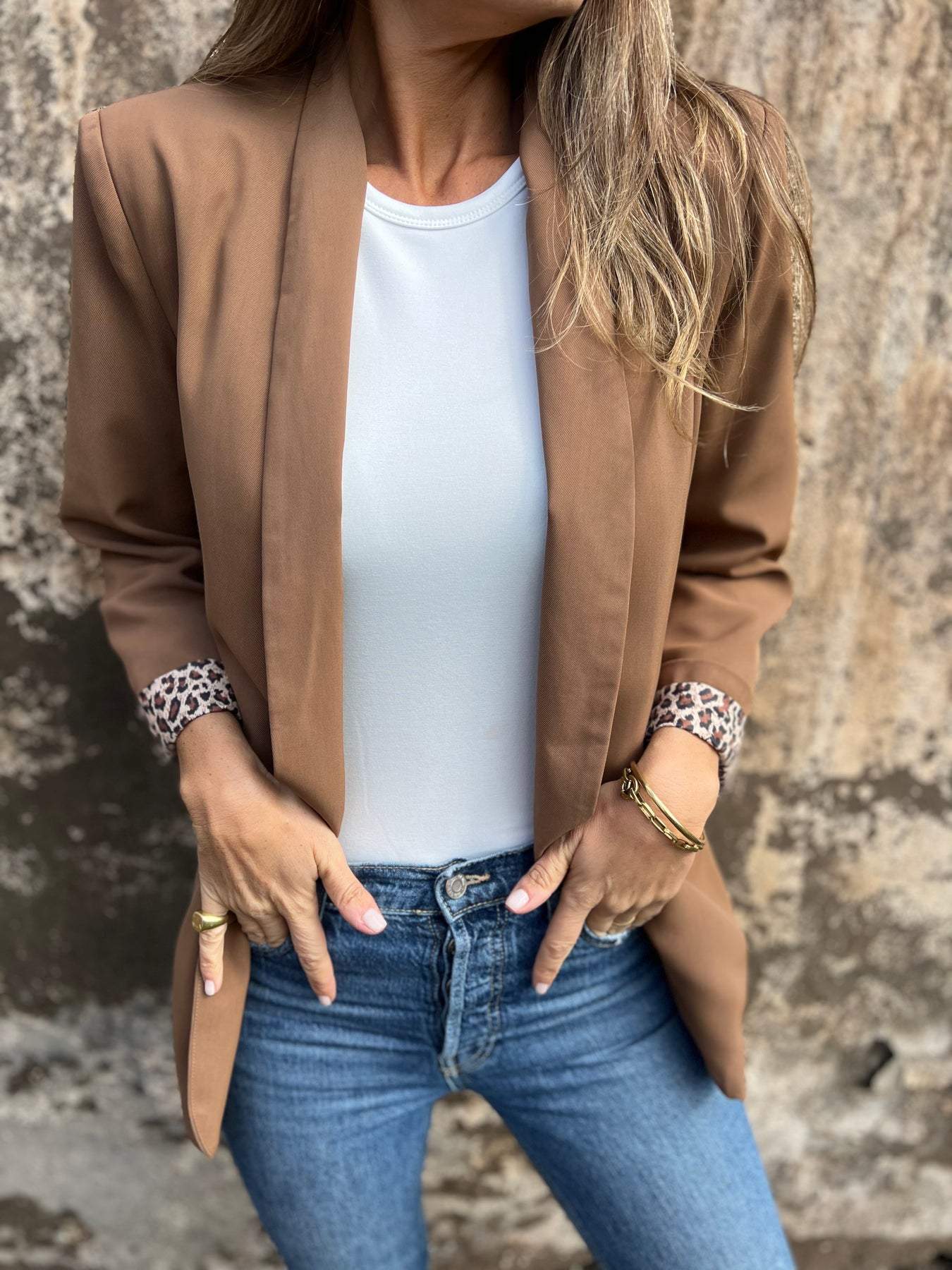 Krohn-e | Blazer mit Леопарденmuster Füttert