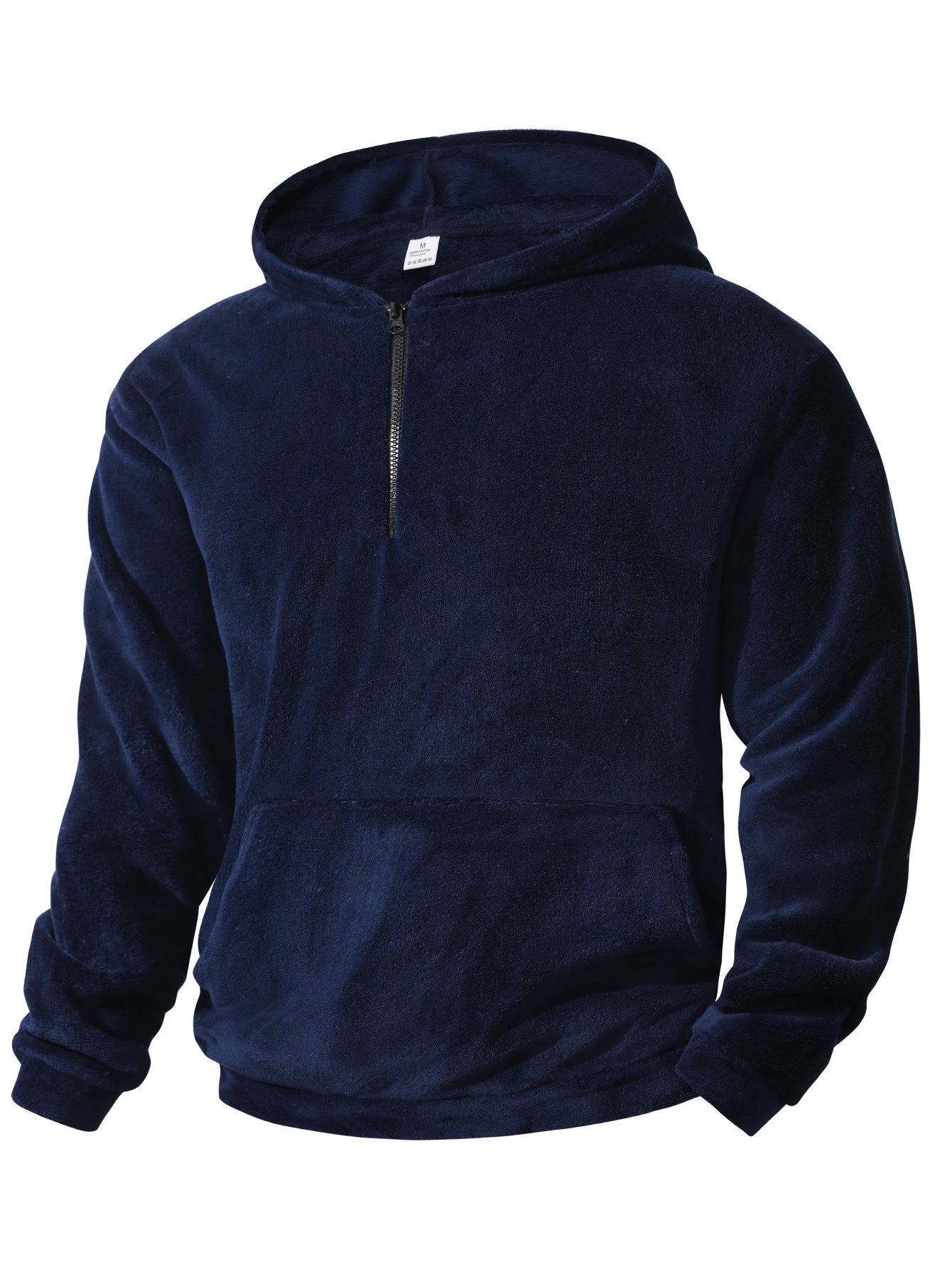 Herren Fleece-Hoodie mit innovativem halblangem Reißverschluss Krohn-e