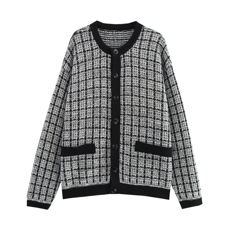 Damen Strickjacke im klassischen Karomuster Krohn-e