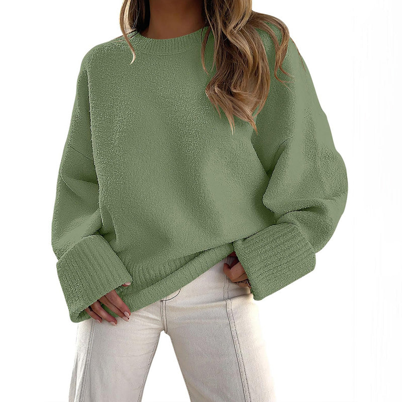 Krohn-e | Oversize Strickpullover Acryl Modern und Komfortabel