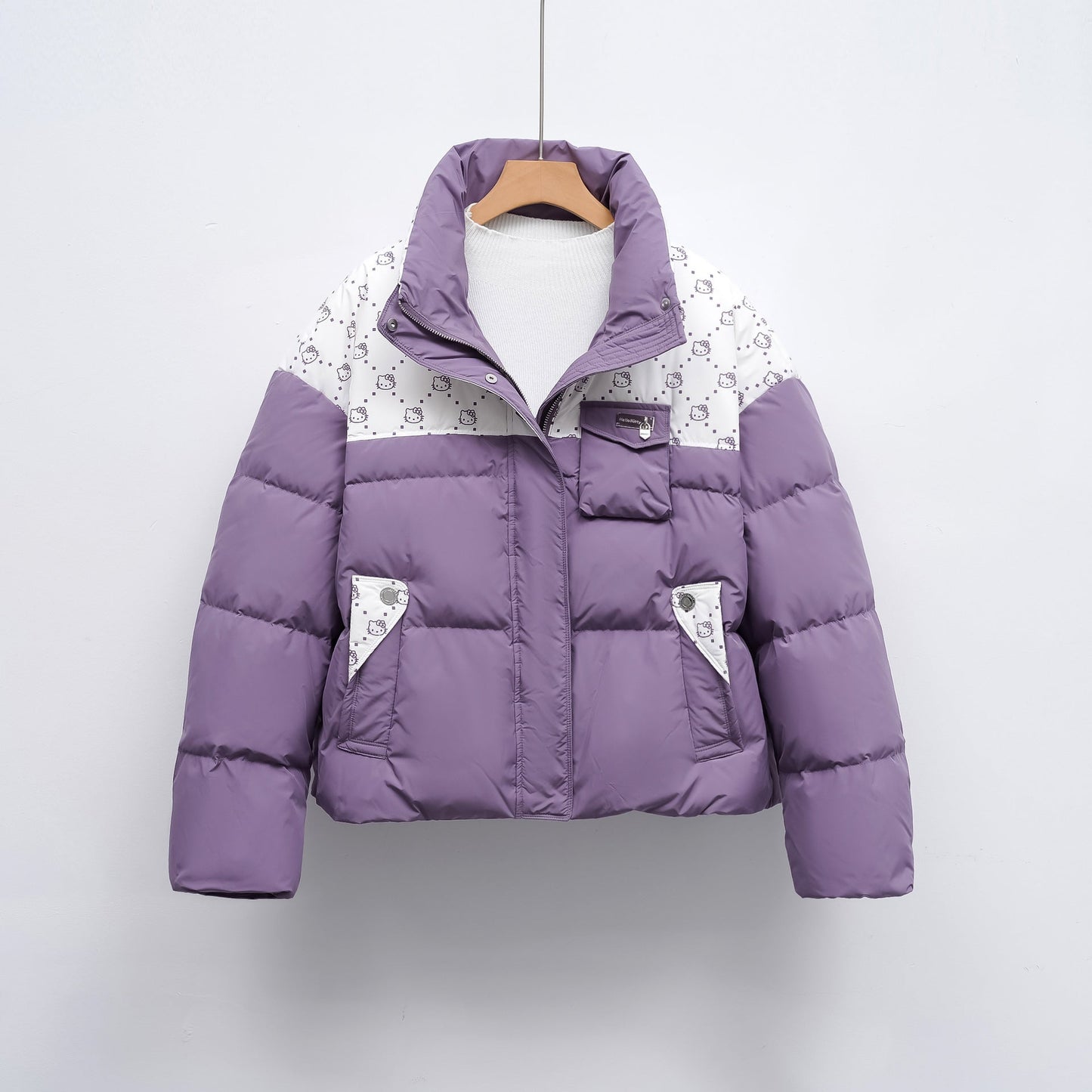 Damen Steppjacke mit hochschließendem Kragen und modischem Muster Krohn-e