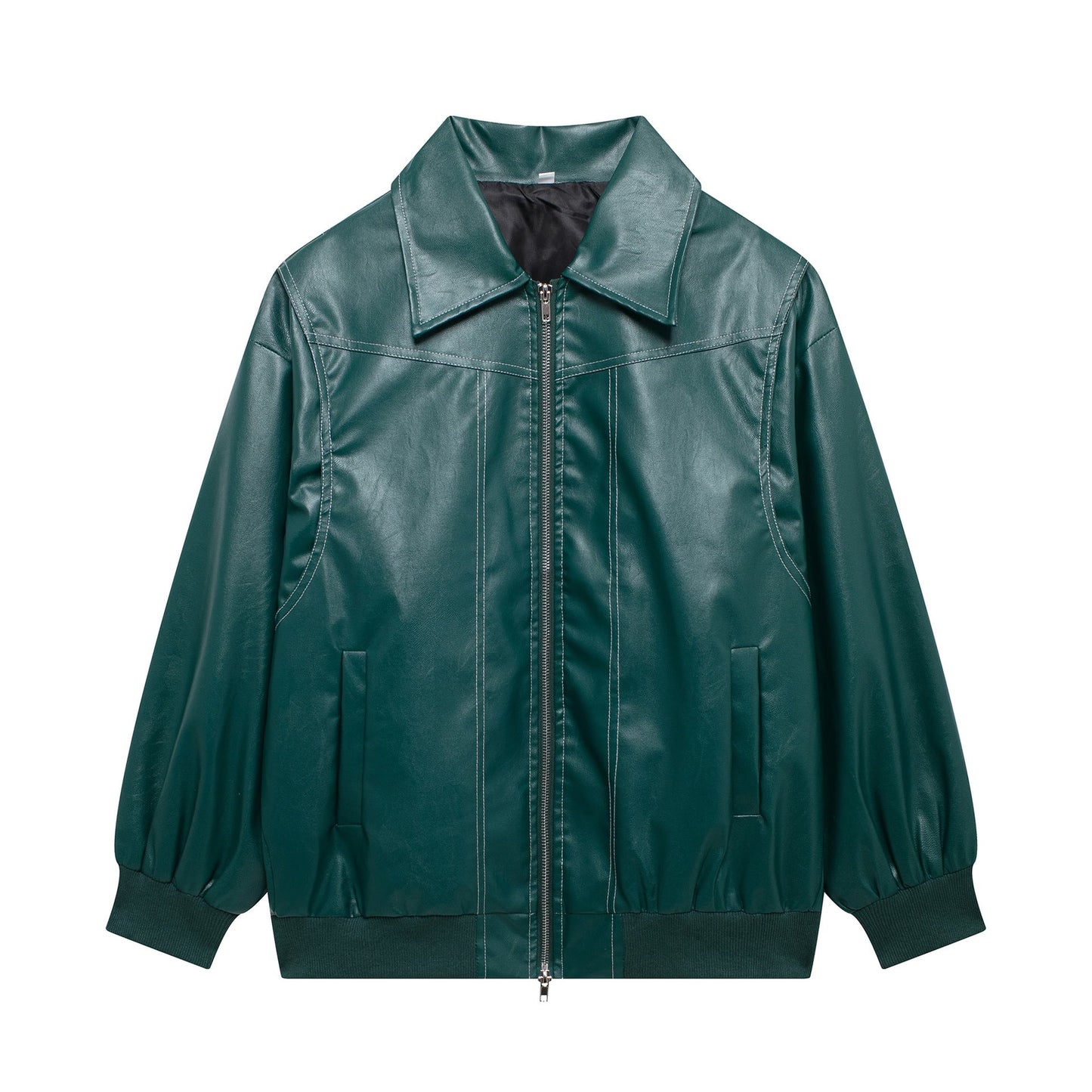 Damen Kunstlederjacke mit lässigem Schnitt und elastischem Saum Krohn-e