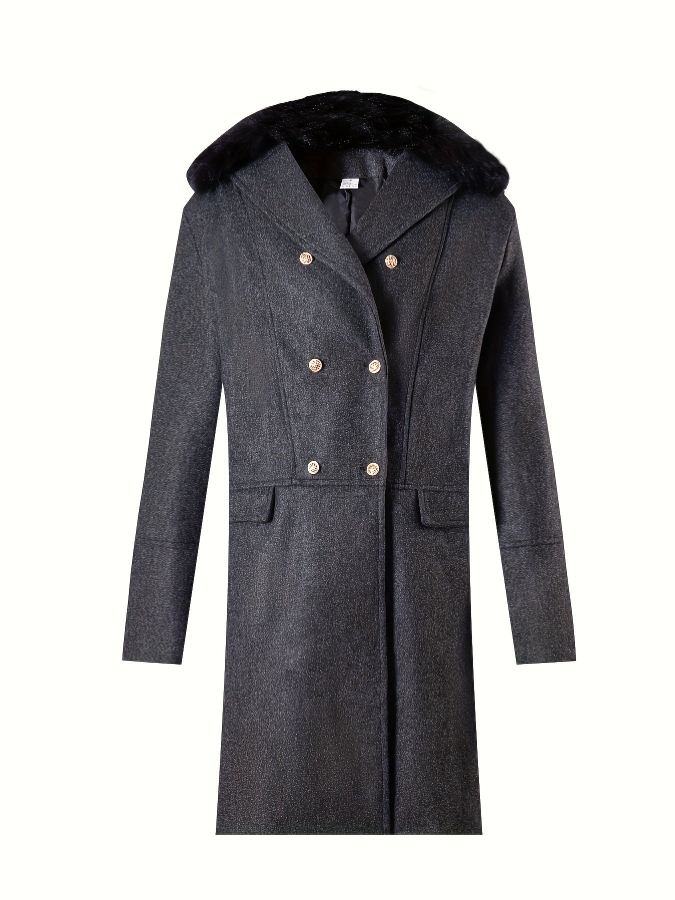 Herren eleganter Langmantel mit luxuriösem Fellkragen Krohn-e