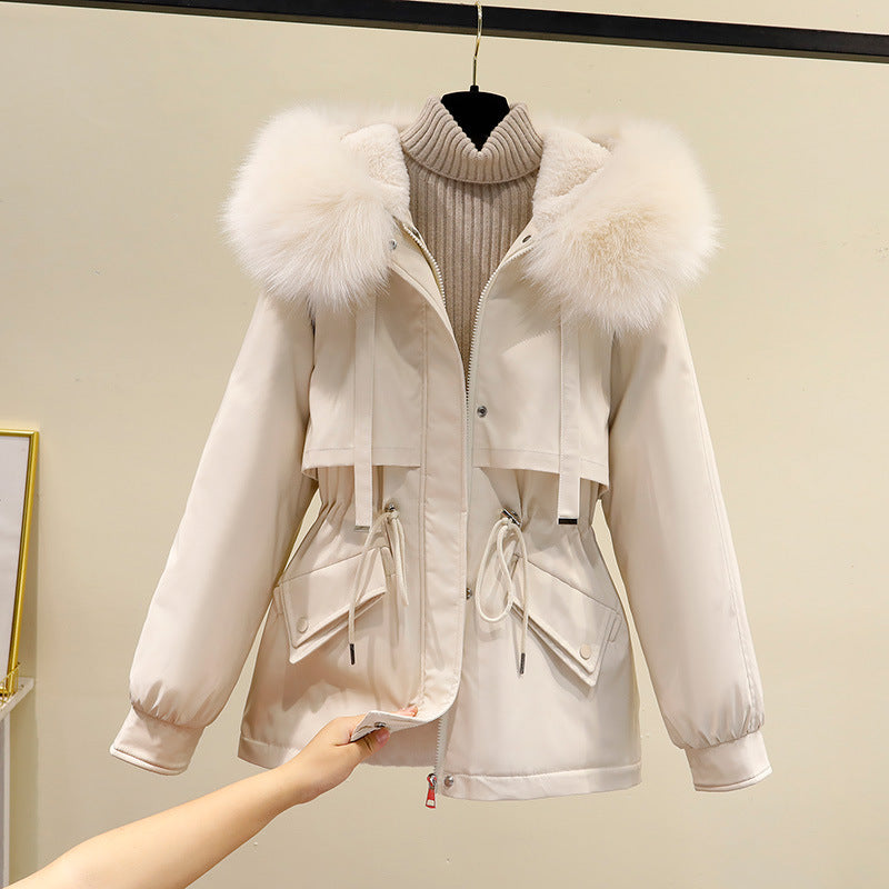 Damen Winterjacke mit funktionalem Reißverschluss und abnehmbarem Kunstpelzkragen Krohn-e