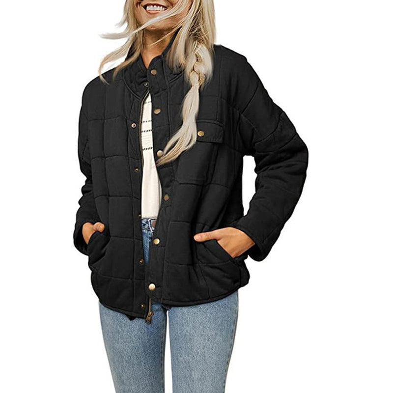 Damen Steppjacke mit dekorativem Knopf Krohn-e