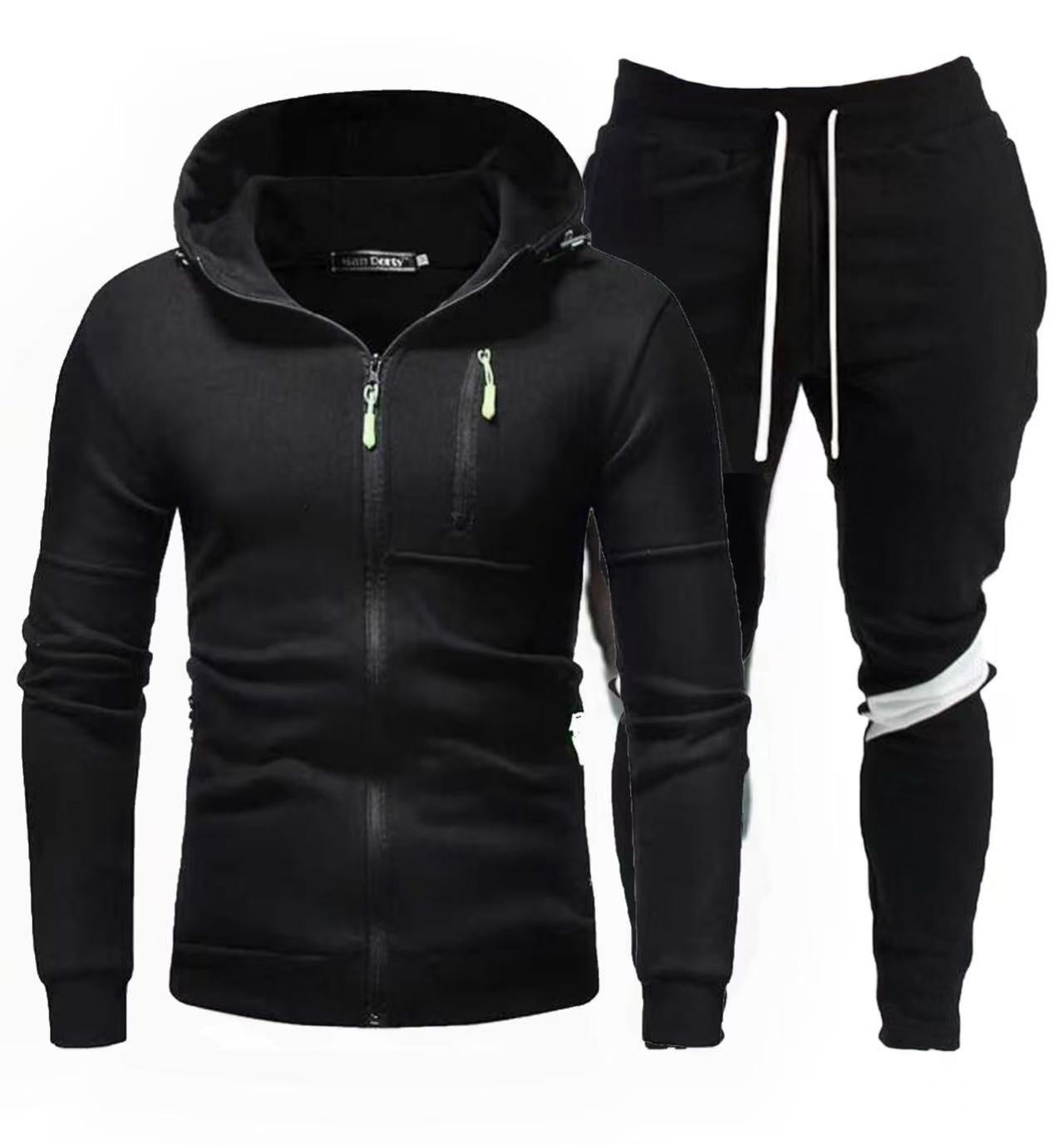Herren sportliche Kapuzenjacke mit praktischem Reißverschluss und Jogginghose Krohn-e