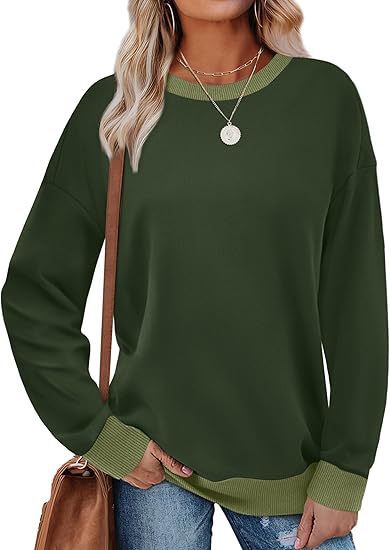Damen bequemer Sweatshirt mit Raglanärmeln und dekorativem Kragen Krohn-e