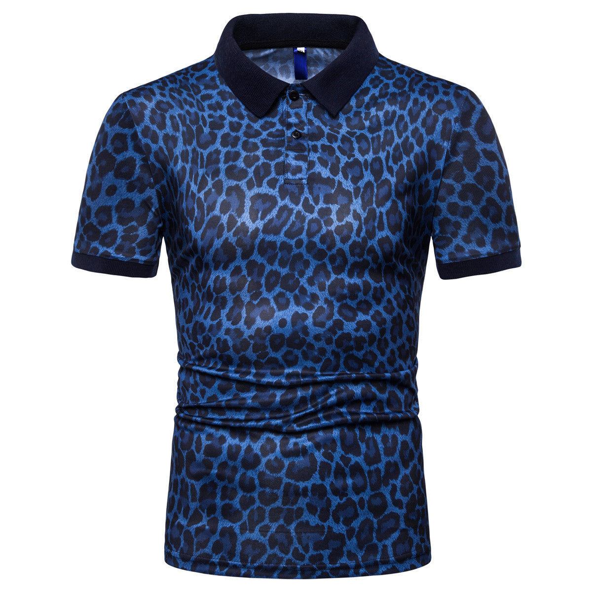 Herren Polo-Shirt mit aufregendem Leopardenmuster und modernem Schnitt Krohn-e